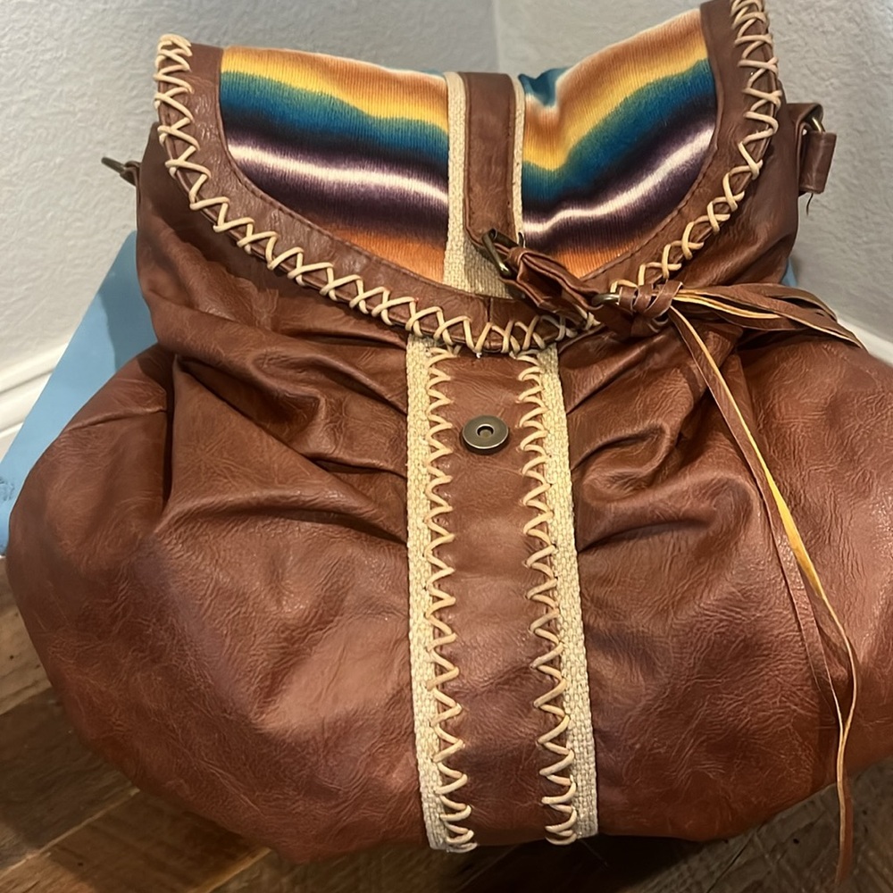 Western Themed Tote Purse With Aztec Pattern And … - image 5